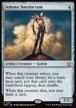 Solemn Simulacrum (V.1) - Magic: The Gathering Foundations: Promos (Rare) [PFDN-257]