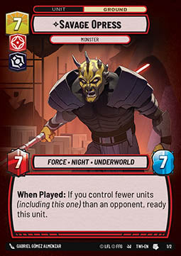 Savage Opress, Monster (V.1) - Twilight of the Republic: Organized Play (Uncommon) [OTWI-1]