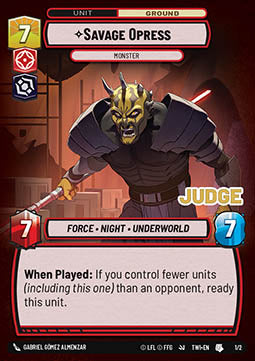 Savage Opress, Monster (V.2) - Twilight of the Republic: Organized Play (Uncommon) [OTWI-1]