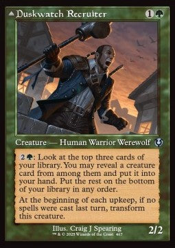 Duskwatch Recruiter / Krallenhorde Howler (V.2) - Innistrad Remastered: Extras (Uncommon) [XINR-467]