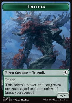 Treefolk Token (G */* Reach) // Wrenn and Seven Emblem - Innistrad Remastered: Tokens (Token) [TINR-T 17/27]