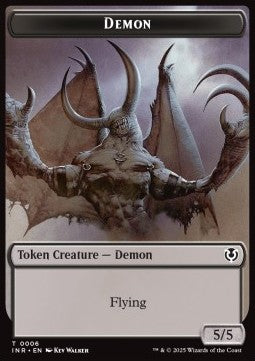 Demon Token (B 5/5) // Human Cleric Token (WB 1/1) - Innistrad Remastered: Tokens (Token) [TINR-T 6/19]