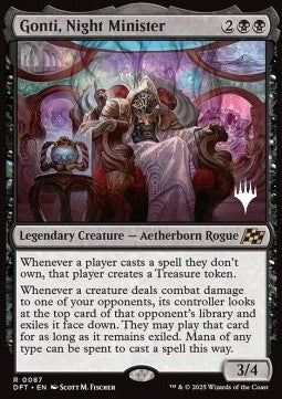 Gonti, Night Minister (V.2) - Aetherdrift: Promos (Rare) [PDFT-87]