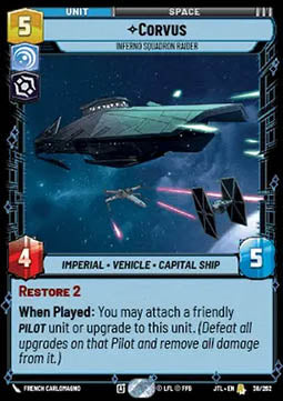 Corvus, Inferno Squadron Raider - Jump to Lightspeed (Rare) [JTL-038]