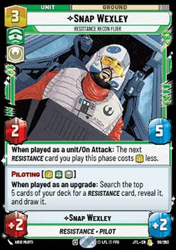 Snap Wexley, Resistance Recon Flier - Jump to Lightspeed (Rare) [JTL-098]