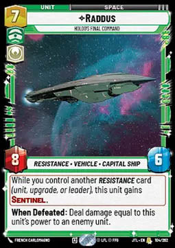 Raddus, Holdo's Final Command - Jump to Lightspeed (Rare) [JTL-104]