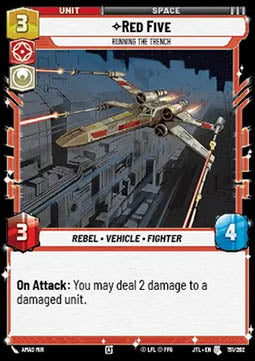 Red Five, Running the Trench - Jump to Lightspeed (Uncommon) [JTL-151]