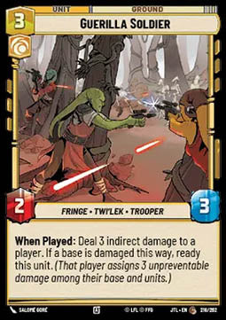 Guerilla Soldier - Jump to Lightspeed (Common) [JTL-218]