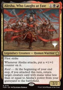 Alesha, Who Laughs at Fate (V.2) - Magic: The Gathering Foundations: Promos (Rare) [PFDN-115]