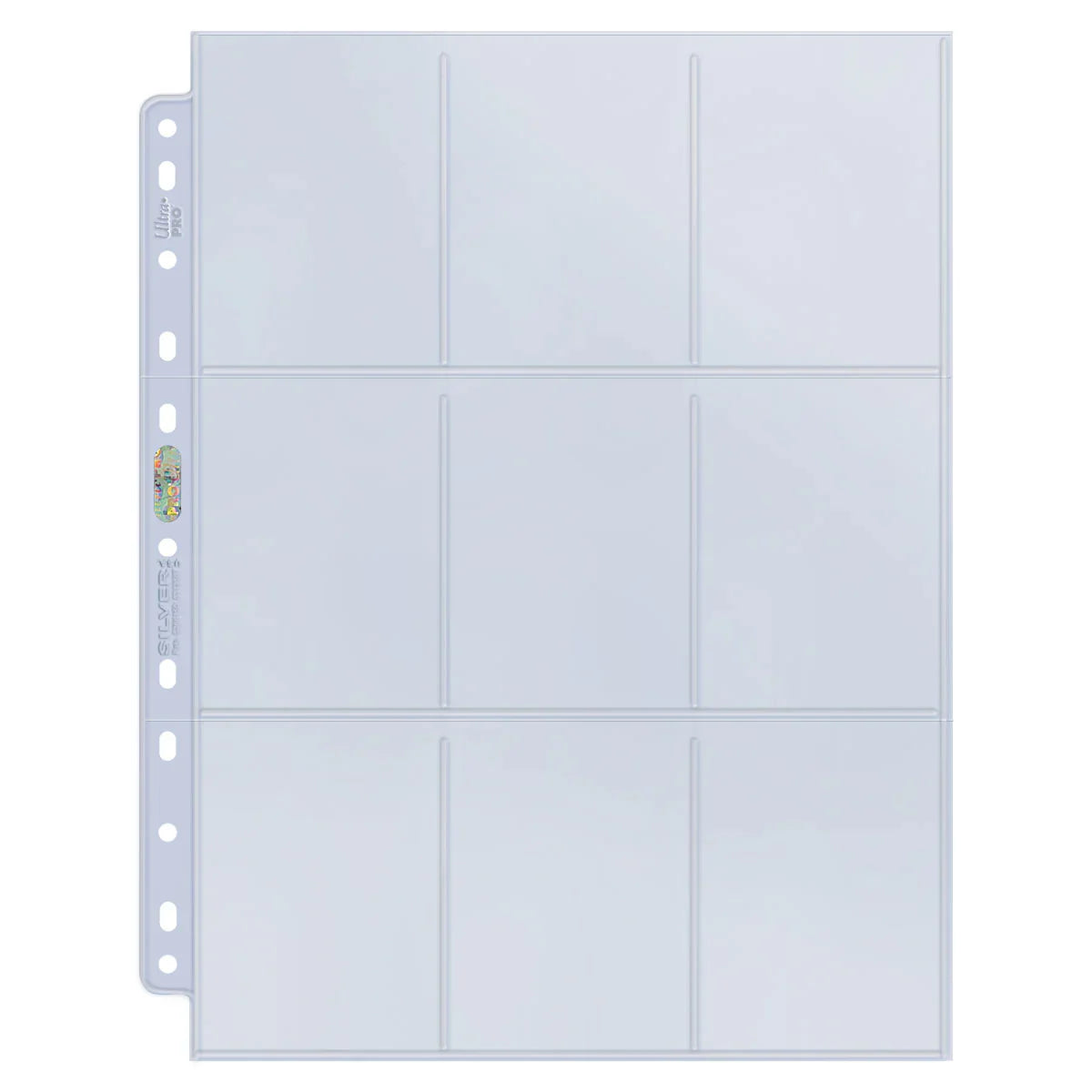 Silver 9-Pocket Pages (11 Hole) Display (100 Pages) - Ultra PRO