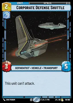 Corporate Defense Shuttle - Jump to Lightspeed (Rare) [JTL-059]
