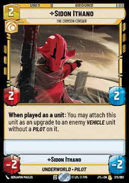 Sidon Ithano, The Crimson Corsair - Jump to Lightspeed (Rare) [JTL-213]