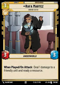 Rafa Martez, Shrewd Sister - Jump to Lightspeed (Uncommon) [JTL-219]