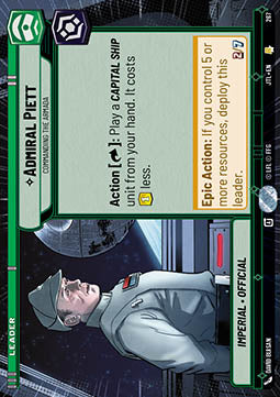 Admiral Piett, Commanding the Armada (V.1) - Jump to Lightspeed: Extras (Rare) [XJTL-267]