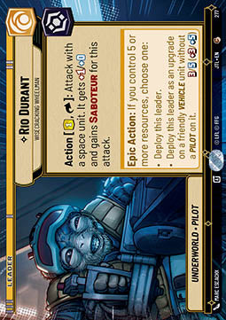 Rio Durant, Wisecracking Wheelman (V.1) - Jump to Lightspeed: Extras (Common) [XJTL-277]