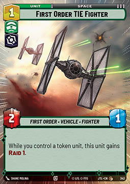 First Order TIE Fighter - Jump to Lightspeed: Extras (Common) [XJTL-343]