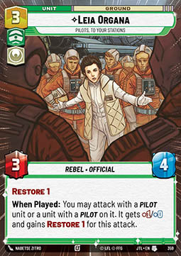 Leia Organa, Pilots, To Your Stations - Jump to Lightspeed: Extras (Uncommon) [XJTL-359]