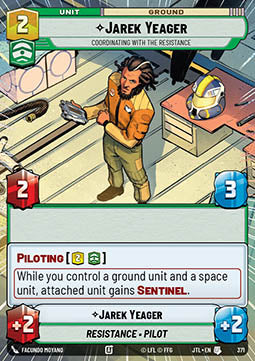 Jarek Yeager, Coordinating With The Resistance - Jump to Lightspeed: Extras (Uncommon) [XJTL-371]