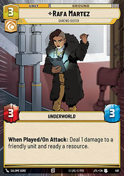 Rafa Martez, Shrewd Sister - Jump to Lightspeed: Extras (Uncommon) [XJTL-481]