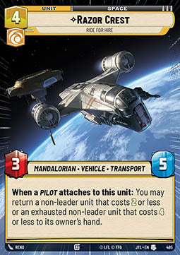 Razor Crest, Ride For Hire - Jump to Lightspeed: Extras (Uncommon) [XJTL-485]