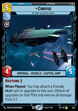 Corvus, Inferno Squadron Raider (V.2) - Jump to Lightspeed (Rare) [JTL-536]