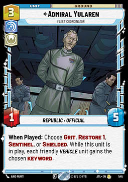 Admiral Yularen, Fleet Coordinator (V.2) - Jump to Lightspeed (Rare) [JTL-545]