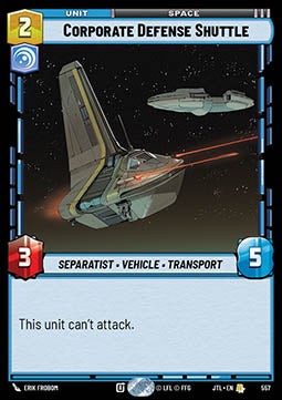 Corporate Defense Shuttle (V.2) - Jump to Lightspeed (Rare) [JTL-557]