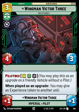 Wingman Victor Three, Backstabber (V.2) - Jump to Lightspeed (Uncommon) [JTL-584]