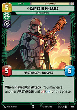 Captain Phasma, On My Command (V.2) - Jump to Lightspeed (Uncommon) [JTL-586]