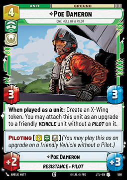 Poe Dameron, One Hell of a Pilot (V.2) - Jump to Lightspeed (Uncommon) [JTL-598]