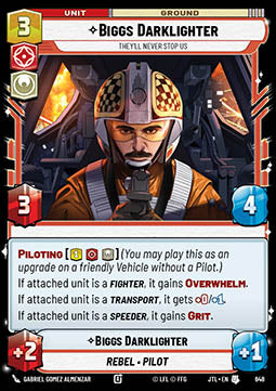 Biggs Darklighter, They'll Never Stop Us (V.2) - Jump to Lightspeed (Uncommon) [JTL-648]