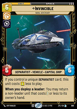 Invincible, Naval Adversary (V.2) - Jump to Lightspeed (Legendary) [JTL-689]