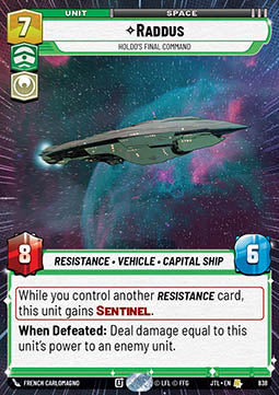 Raddus, Holdo's Final Command (V.2) - Jump to Lightspeed: Extras (Rare) [XJTL-838]