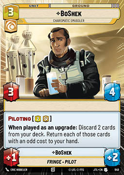 BoShek, Charismatic Smuggler (V.2) - Jump to Lightspeed: Extras (Uncommon) [XJTL-949]