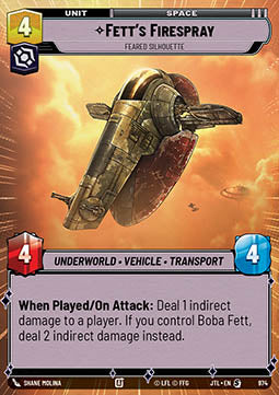 Fett's Firespray, Feared Silhouette (V.2) - Jump to Lightspeed: Extras (Special) [XJTL-974]