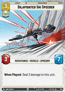 Dilapidated Ski Speeder (V.2) - Jump to Lightspeed: Extras (Common) [XJTL-982]