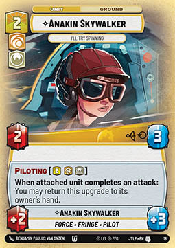 Anakin Skywalker, I'll Try Spinning (V.1) - Jump to Lightspeed: Organized Play (Uncommon) [JTLP-016]