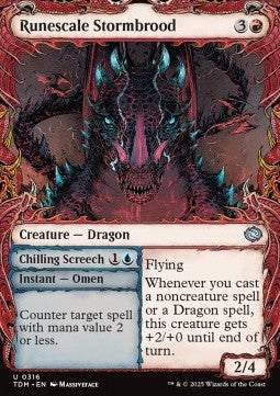 Runescale Stormbrood // Chilling Screech - Tarkir: Dragonstorm: Extras (Uncommon) [XTDM-316]