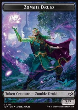 Zombie Druid Token (B 2/2) // Treasure Token - Tarkir: Dragonstorm: Tokens (Token) [TTDM-T 10/16]