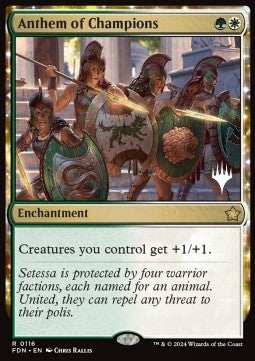 Anthem of Champions (V.2) - Magic: The Gathering Foundations: Promos (Rare) [PFDN-116]