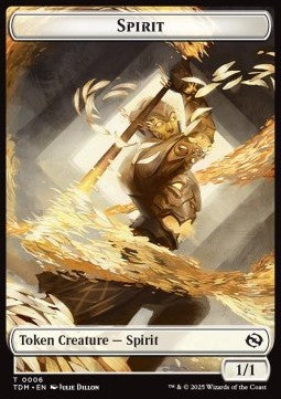Spirit Token (W 1/1) // Spirit Token (W 2/2) - Tarkir: Dragonstorm: Tokens (Token) [TTDM-T 6/7]