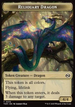 Reliquary Dragon Token (4/4) // Dragon Token (R 4/4) - Tarkir: Dragonstorm: Tokens (Token) [TTDM-T 15/11]