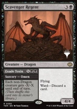 Scavenger Regent // Exude Toxin (V.2) - Tarkir: Dragonstorm: Promos (Rare) [PTDM-90]