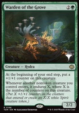 Warden of the Grove (V.2) - Tarkir: Dragonstorm: Promos (Rare) [PTDM-166]