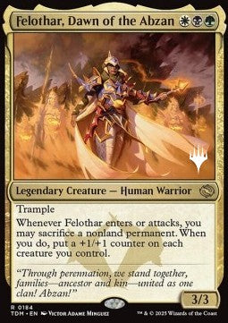 Felothar, Dawn of the Abzan (V.2) - Tarkir: Dragonstorm: Promos (Rare) [PTDM-184]