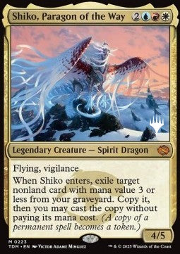 Shiko, Paragon of the Way (V.2) - Tarkir: Dragonstorm: Promos (Mythic) [PTDM-223]