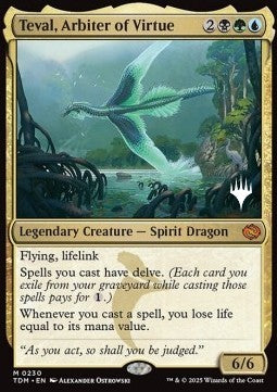 Teval, Arbiter of Virtue (V.2) - Tarkir: Dragonstorm: Promos (Mythic) [PTDM-230]