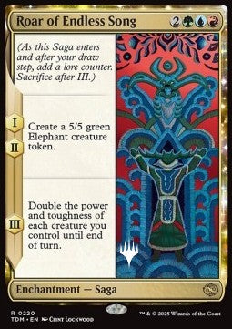Roar of Endless Song (V.2) - Tarkir: Dragonstorm: Promos (Rare) [PTDM-220]