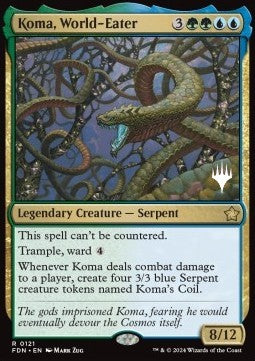 Koma, World-Eater (V.2) - Magic: The Gathering Foundations: Promos (Rare) [PFDN-121]