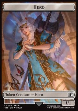 Hero Token (W 1/1) // Treasure Token (V.8) - Magic: The Gathering - FINAL FANTASY: Tokens (Token) [TFIN-T 9/23]